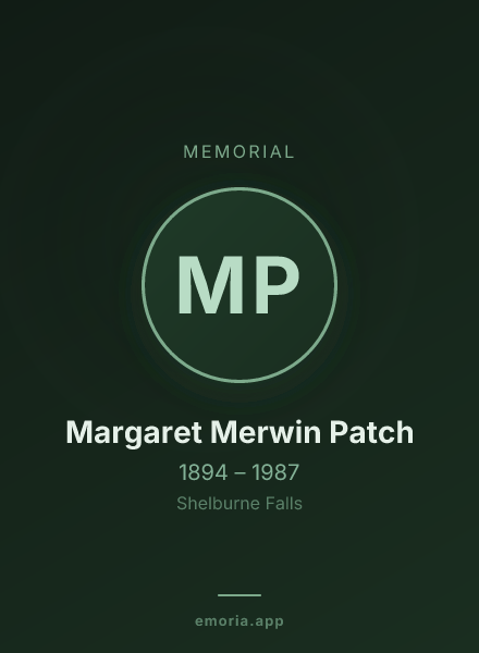 Memorial portrait of Margaret Merwin Patch