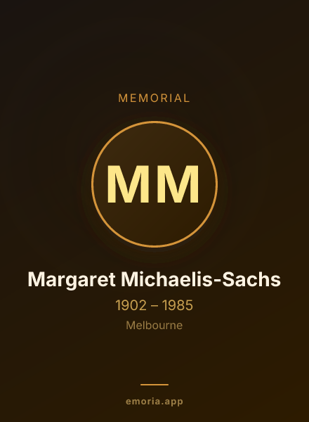 Memorial portrait of Margaret Michaelis-Sachs