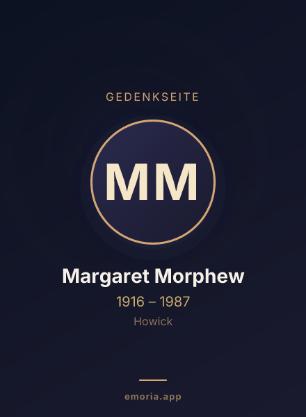 Gedenkportrait von Margaret Morphew