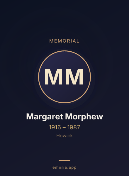 Memorial portrait of Margaret Morphew