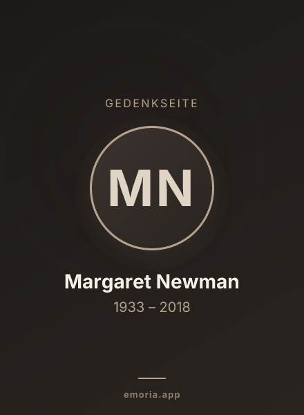 Gedenkportrait von Margaret Newman