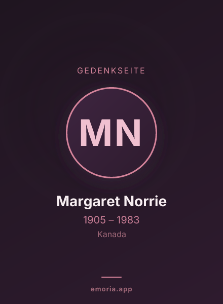 Gedenkportrait von Margaret Norrie