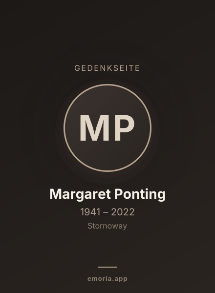 Gedenkportrait von Margaret Ponting