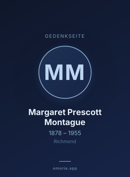 Gedenkportrait von Margaret Prescott Montague