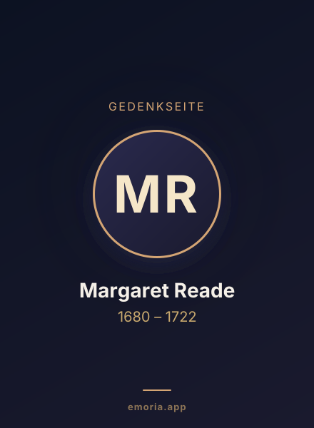 Gedenkportrait von Margaret Reade