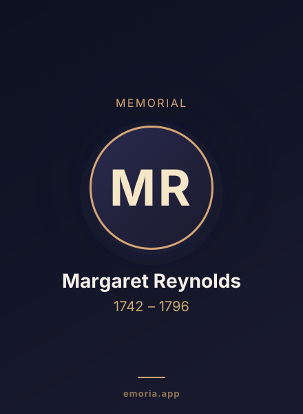Memorial portrait of Margaret Reynolds