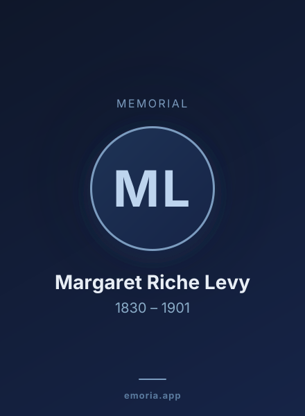 Memorial portrait of Margaret Riche Levy