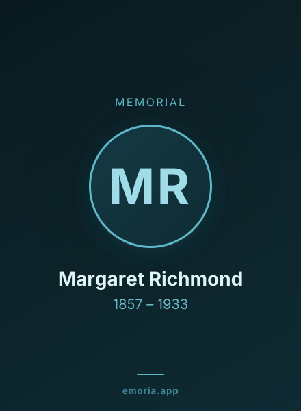 Memorial portrait of Margaret Richmond