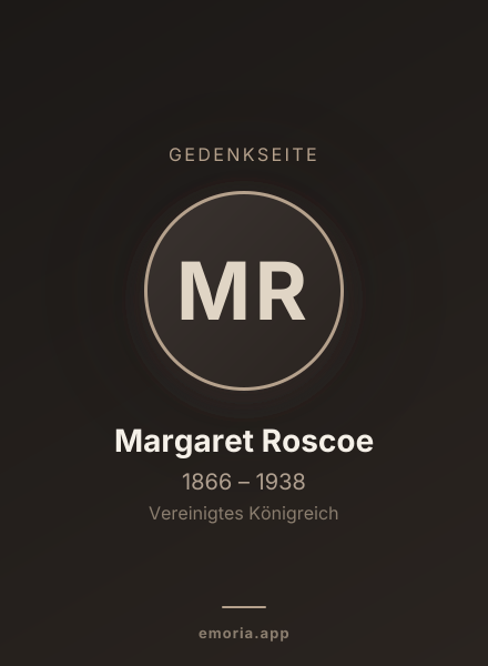 Gedenkportrait von Margaret Roscoe