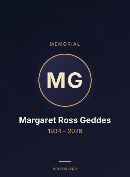 Memorial portrait of Margaret Ross Geddes