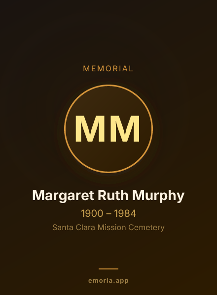 Memorial portrait of Margaret Ruth Murphy