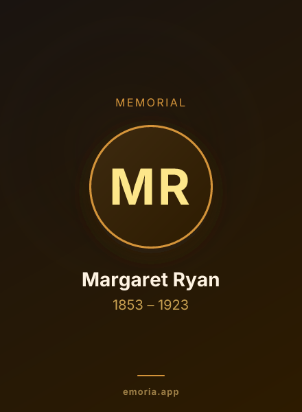 Memorial portrait of Margaret Ryan