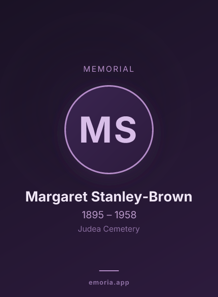 Memorial portrait of Margaret Stanley-Brown