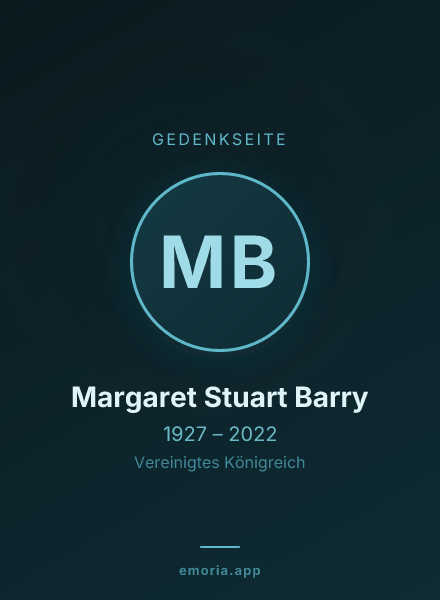 Gedenkportrait von Margaret Stuart Barry