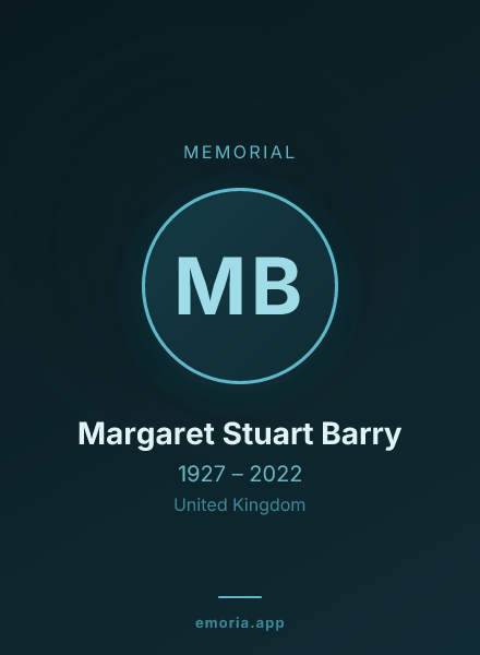 Memorial portrait of Margaret Stuart Barry