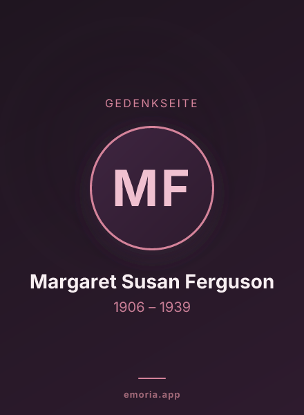 Gedenkportrait von Margaret Susan Ferguson