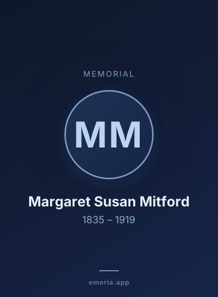 Memorial portrait of Margaret Susan Mitford