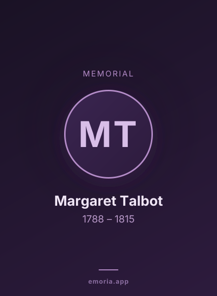 Memorial portrait of Margaret Talbot
