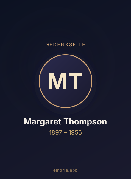 Gedenkportrait von Margaret Thompson