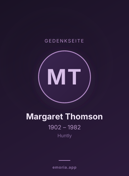 Gedenkportrait von Margaret Thomson