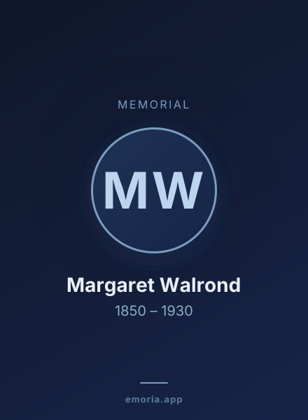 Memorial portrait of Margaret Walrond