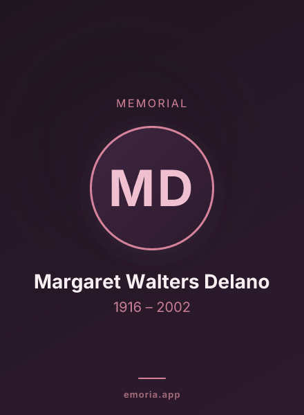 Memorial portrait of Margaret Walters Delano