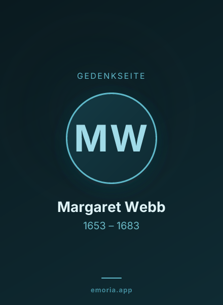 Gedenkportrait von Margaret Webb