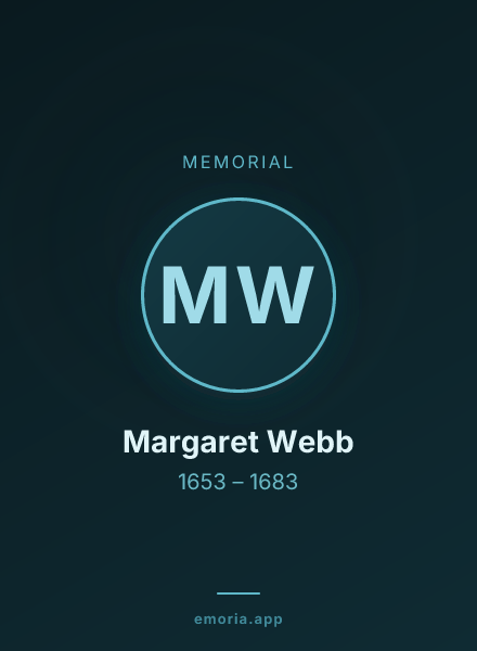 Memorial portrait of Margaret Webb