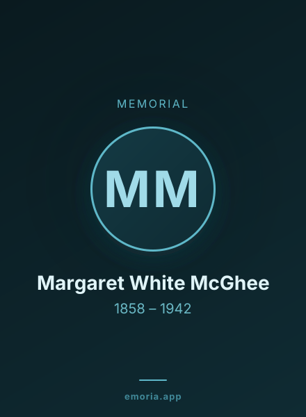 Memorial portrait of Margaret White McGhee