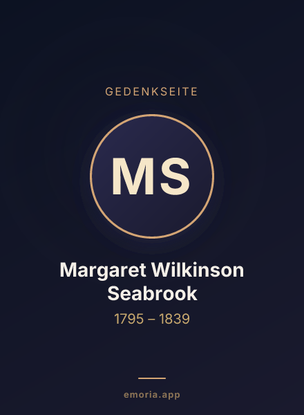 Gedenkportrait von Margaret Wilkinson Seabrook