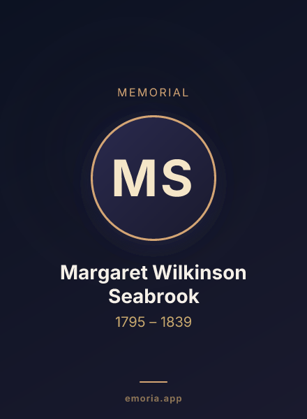 Memorial portrait of Margaret Wilkinson Seabrook