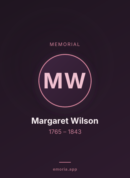 Memorial portrait of Margaret Wilson