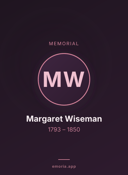 Memorial portrait of Margaret Wiseman
