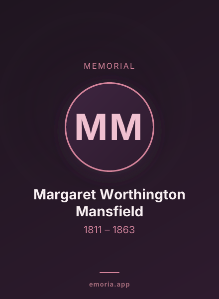 Memorial portrait of Margaret Worthington Mansfield