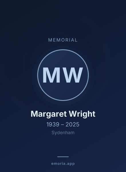 Memorial portrait of Margaret Wright