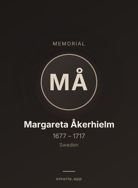 Memorial portrait of Margareta Åkerhielm