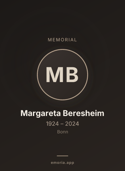 Memorial portrait of Margareta Beresheim