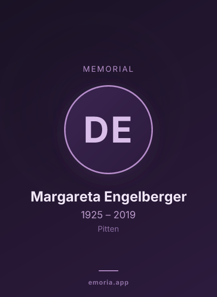 Memorial portrait of Dr. Margareta Engelberger
