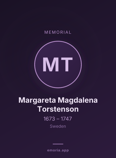 Memorial portrait of Margareta Magdalena Torstenson
