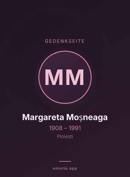 Gedenkportrait von Margareta Moșneaga