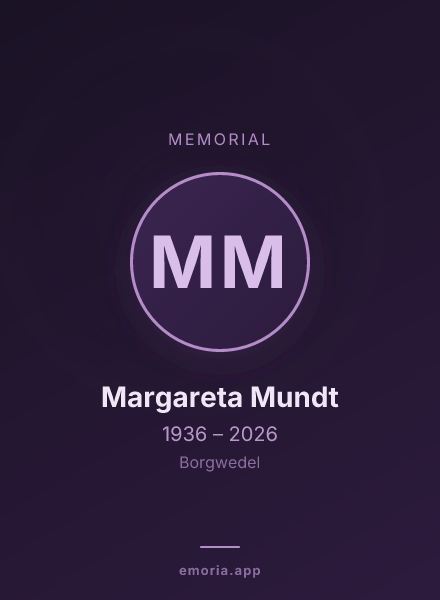 Memorial portrait of Margareta Mundt