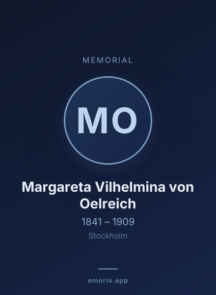 Memorial portrait of Margareta Vilhelmina von Oelreich