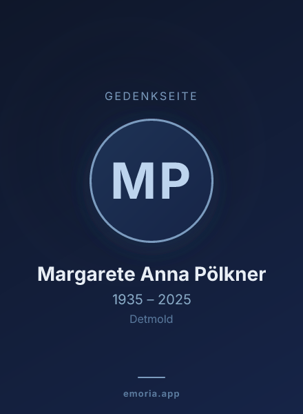Gedenkportrait von Margarete Anna Pölkner