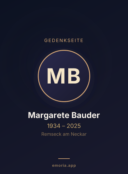 Gedenkportrait von Margarete Bauder