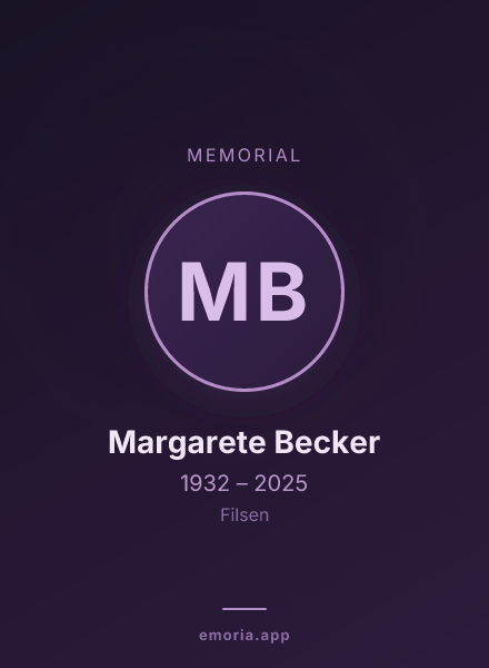 Memorial portrait of Margarete Becker