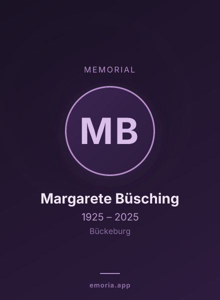 Memorial portrait of Margarete Büsching