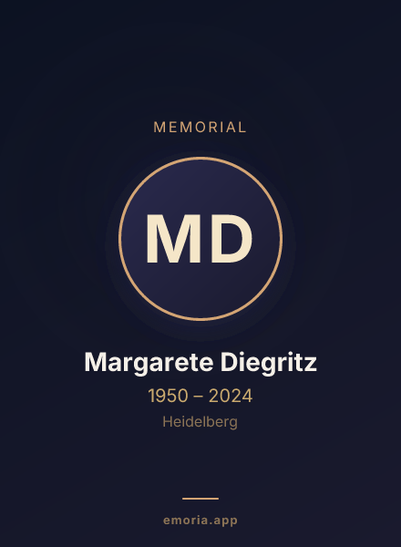 Memorial portrait of Margarete Diegritz