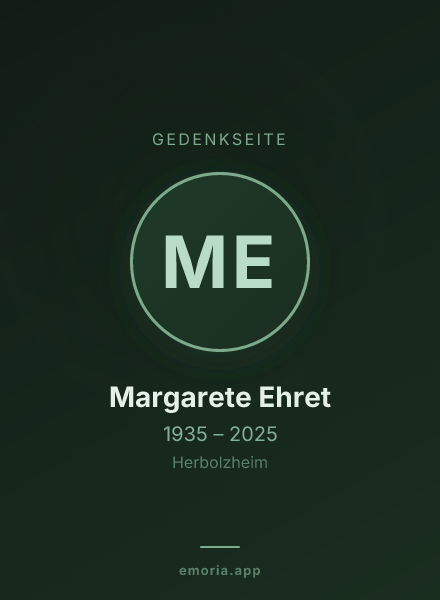Gedenkportrait von Margarete Ehret
