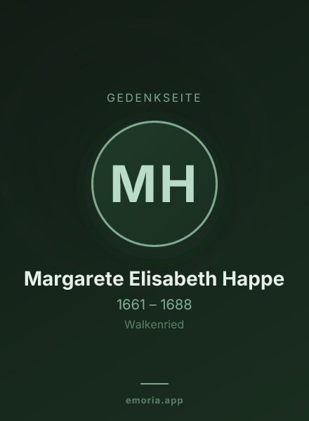 Gedenkportrait von Margarete Elisabeth Happe