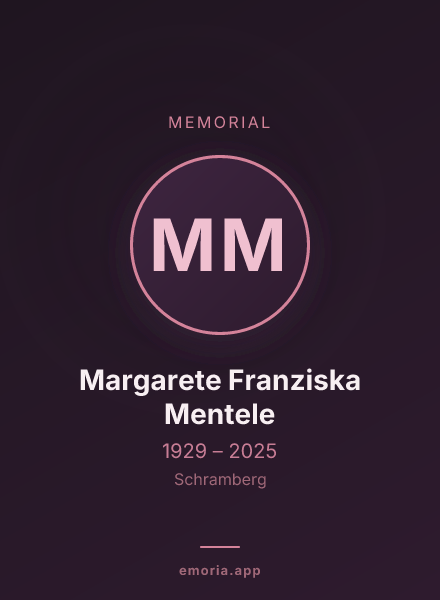 Memorial portrait of Margarete Franziska Mentele